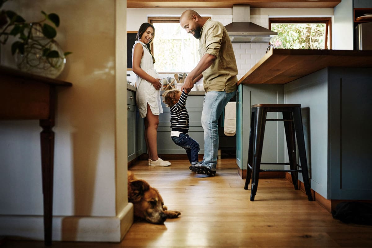 Happy family enjoying a better life with term life insurance