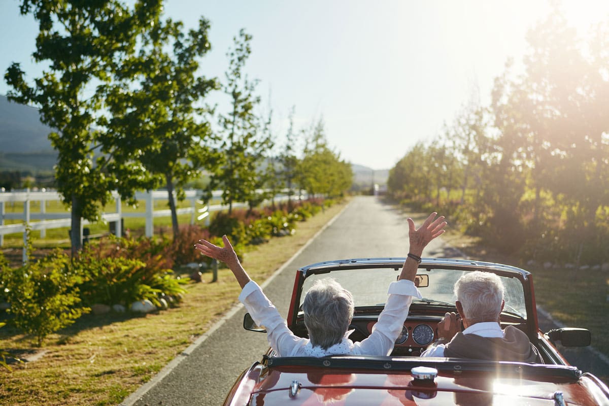 Happy couple enjoying a better life with term insurance
