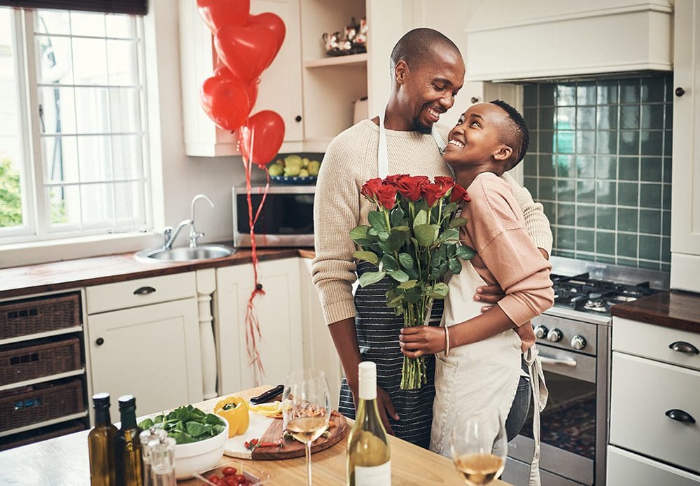 Couple enjoying Valentine's Day together