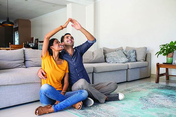 Couple dreaming of their new home