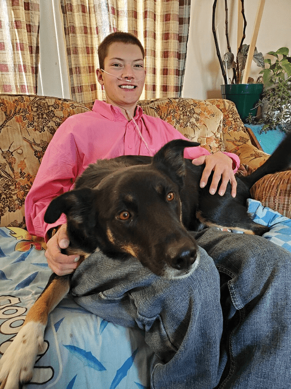 Tucker Varns and his dog