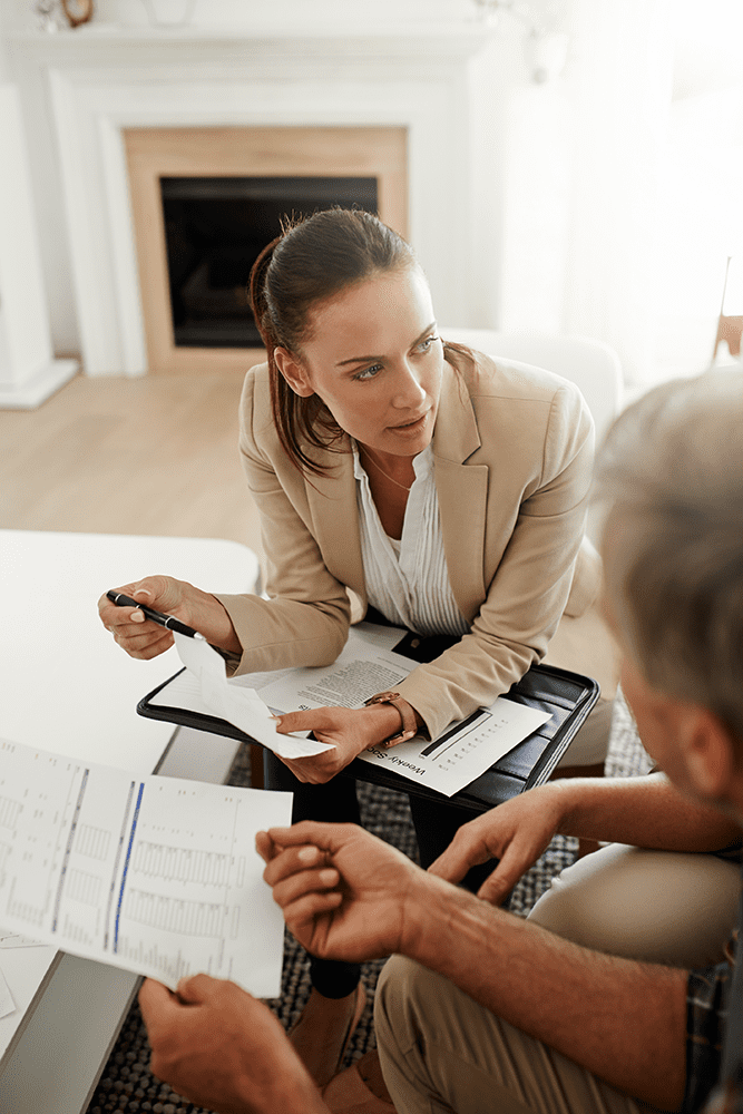 Agent helping members determine how much life insurance they need