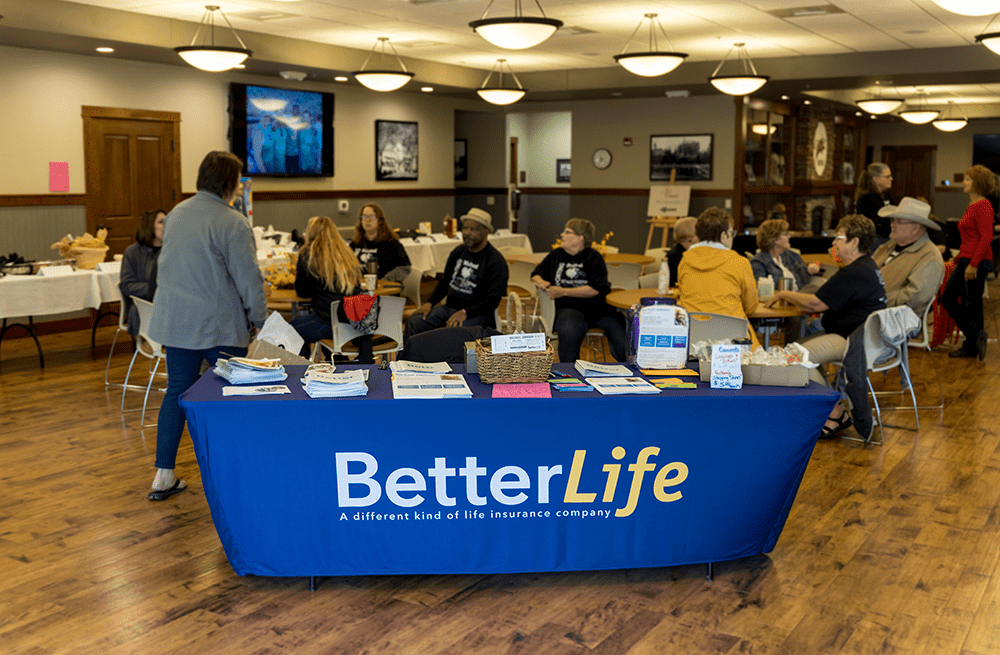 BetterLife table at Michael Johnson Benefit