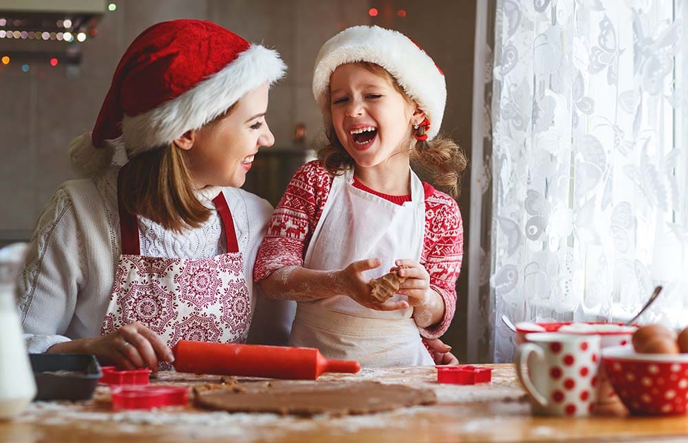 It's cookie season! Baking together.