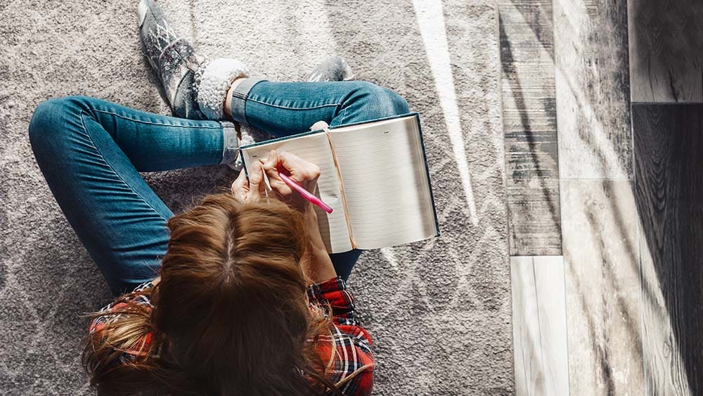 Journaling what you're grateful for