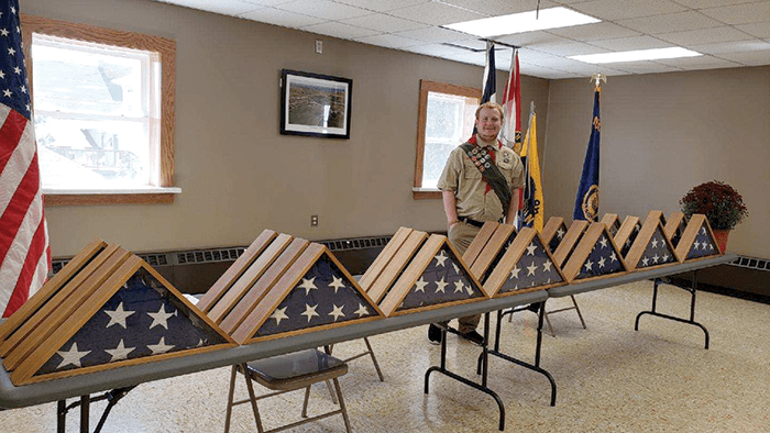 Alex Ellingson Presenting Flags