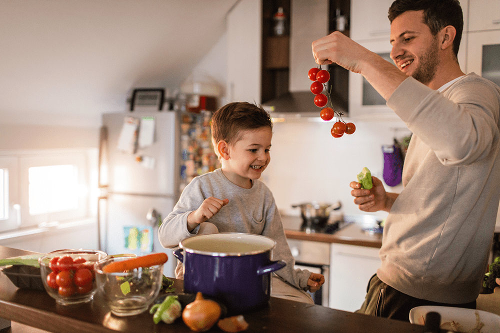 Cooking BetterLife member soup recipe with fresh produce